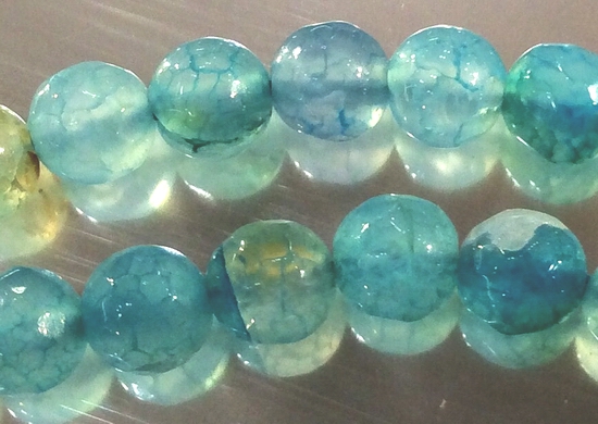 Enchanting Aqua-Blue 6mm Fire Agate Beads