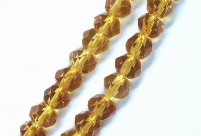 Sparkling Faceted Citrine Rondel Beads