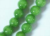 Large Crisp Apple Green Jade Beads -10mm or 12mm