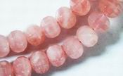 Natural Pumpkin Rose Quartz Bead Strand