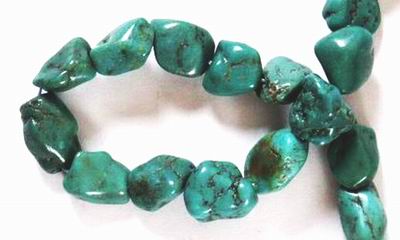 Large Irresistable Chinese Turquoise Nugget Beads