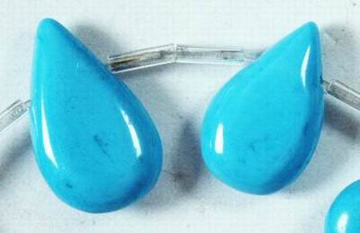 Blue Turquoise Teardrop Bead Strands