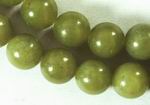 Taiwan Olive-Green Jade Bead Strand - 8m or 10mm