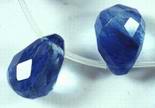 Fac Teardrop Blue Tanzanite Quartz Beads - Large