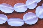 Pale-Blue Chalcedony Flat-Oval Bead Strand