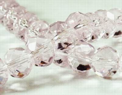 Faceted Champagne Quartz Bead Strand