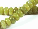 Lustrous Lime Jade Rondelle Beads-8mm