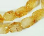 Natural Citrine Nugget Bead Strand