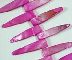 50 Unusual Purple Mother-of-Pearl Icicle Beads - Large