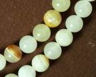 49 Beautiful Jade Matrix Beads - 8mm