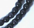 Beautiful Devil Black Catseye Bead Strand