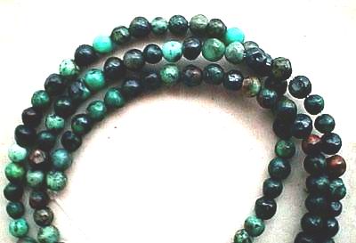 African Desert Turquoise Beads Strand - 4mm