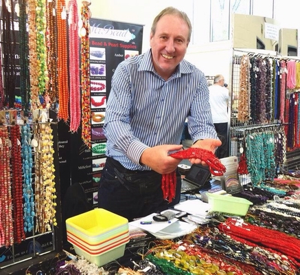 Nigel at a Bead Fair