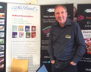 Nigel at Kempton Park Bead Fair 2014