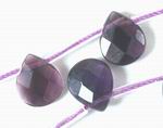 Purple Faceted Briolette Quartz Bead Strand