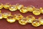 35 Faceted Citrine Briolette Beads