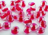 500 Pink & Clear Seed Beads 