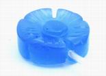 Carved Blue Chalcedony Flower Beads