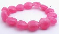 Romantic Soft-Pink Jade Heart Bracelet