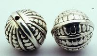 Large Silver Football Bead Spacers 