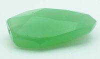 Fac Aqua Green Trapezoid Chalcedony Bead - Large
