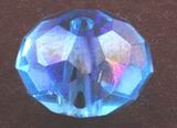Sparkling AB Faceted Neon Blue Crystal 