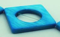 Turquoise Blue Square Mother of Pearl Frame
