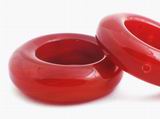 Gleaming Red Carnelian Donut Bead - 48mm