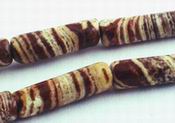 Long Earthy Saturn Jasper Tube Beads