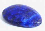 Large Arabian night-Blue & Gold Lapis Teardop Bead