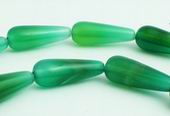 Slinky Long Green Carnelian Teardrop