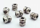 Snazzy Silver Dumbbell Bead Spacers