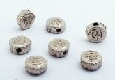 Tiny Silver Bottle-Top Bead Spacers