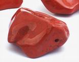 Grand Shiny Brick-Red Jasper Nugget Beads