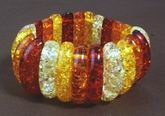 Chunky 3-Tone Moon Amber Bracelet