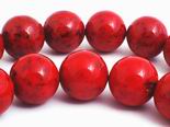Large 12mm Rich Burnt Red Fossil 