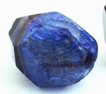 Large Faceted Dark Blue Fire Agate Nugget 
