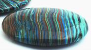 Large Aqua Blue Zebra Oval Calsilica