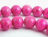 Sensuous Lipstick Pink Fossil Beads - 6mm