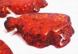 9 Brandy Amber Slab Beads - 39mm