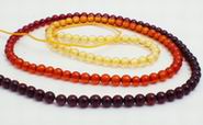 Amber Beads - Graduated Light-Yellow to Dark-Brown