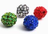 Shamballa Bling Bling Disco Beads - Red, Green, Blue or White