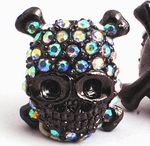 Hip Hop Skull Shamballa Bead