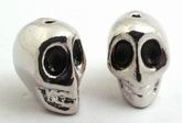 Heavy Solid Metal Skull Beads - 12 x 9mm