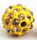 Rich Yellow Bling Bling Shamballa Bead