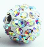 Platinum & Crystal Bling Bling Shambala Bead