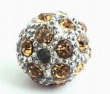 Heavy 12mm Gold Crystal Bling Bling Shamballa Bead