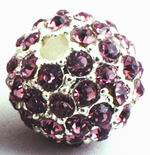 Powerful Plum Shamball Bead