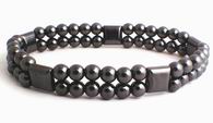 Magnificent Magnetic Hematite Ball & Squares Bracelet