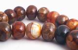 Magnificent 15mm Desert Fire Agate Rondelle Beads